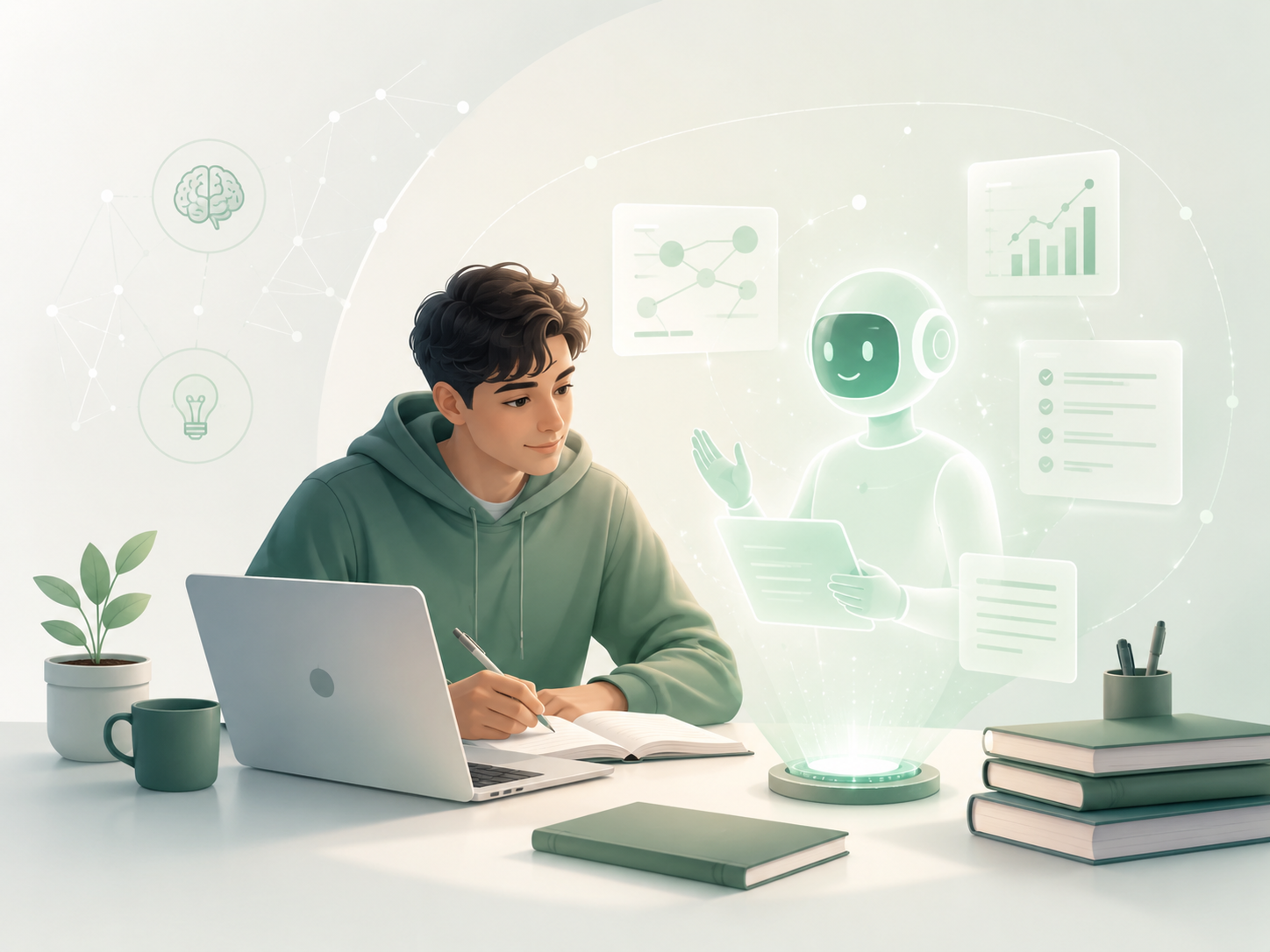 Representación visual de inteligencia artificial aplicada a datos